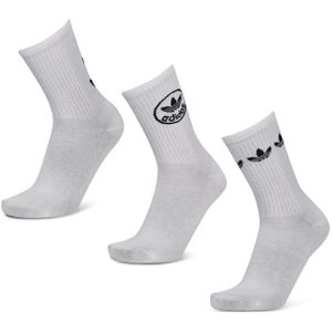 Adidas Mid Cut Crew 3 Pack Unisex Socken - Weiß - Größe: 40-42 - Foot Locker