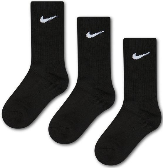 Nike Kids Crew 3 Pack Unisex Socken - Schwarz - Größe: 27 - 35 - Foot Locker