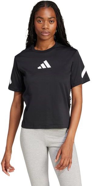 Adidas Z.n.e. Damen T-Shirts - Schwarz - Größe: 42 - Baumwoll-Jersey - Foot Locker
