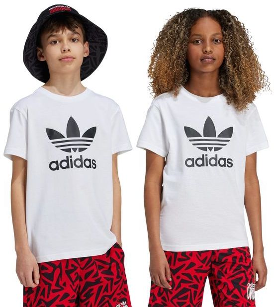 Adidas Trefoil Unisex T-Shirts - Weiß - Größe: 141 - 146 CM - Foot Locker
