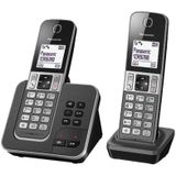 Panasonic KX-TGD322 DECT-Telefoon DUO-set met antwoordapparaat - Zwart