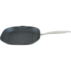 Point-Virgule Pan-à-moi Grillpan - Vierkant - Gietijzer - Excalibur coating - 28 x 28 x 3.5cm