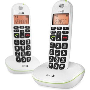 Doro PhoneEasy 100W - Duo DECT telefoon - Wit