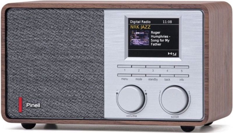 Pinell Supersound 201W Tafelradio DAB  Internetradio BT Streaming - Walnoot - Showroommodel