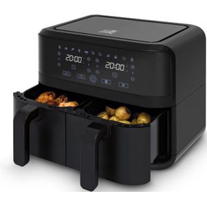 Fritel Snacktastic 8180 duo - Airfryer 2x4,5l + 2x1350g + 1700W - zwart