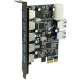 Sedna - SE-PCIE-USB3-07 - Controlekaart - PCIe 7-poorts USB 3.0 - Tot 5,0 Gbit/s
