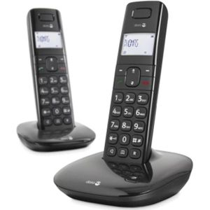 Doro CF-1010 Duo Dect Telefoon met Speaker - Zwart