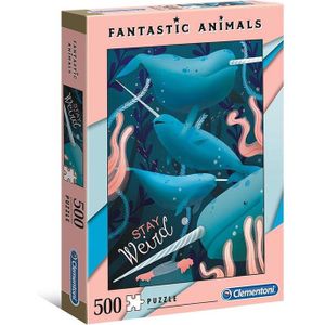 Clementoni Legpuzzel - Fantastic Animals - Narwal - 500 Stukjes