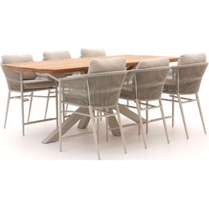 Bellagio Mineo/Induno Deens Ovaal 220cm high dining tuinset 7-delig
