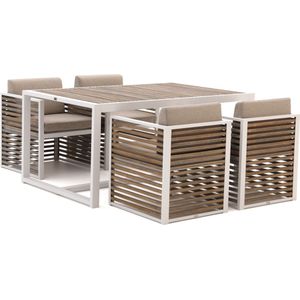 Bellagio Cadora 160cm dining tuinset 5-delig