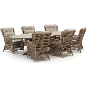Intenso Milano/ROUGH-Y 280cm lounge-dining tuinset 7-delig
