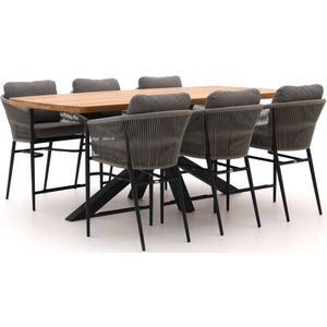 Bellagio Mineo/Induno Deens Ovaal 220cm high dining tuinset 7-delig