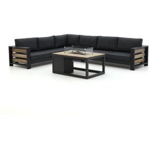 Bellagio Avolo/Cosiraw 120cm hoek loungeset met vuurtafel 3-delig links