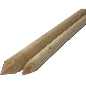 Cilindrisch rondhouten paal - Ø10 cm - lengte 300 cm - geïmpregneerd - gepunt