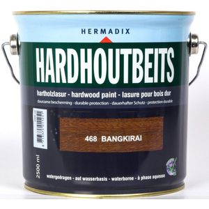 Hermadix hardhoutbeits, transparant, nr. 468 bangkirai, blik 2,5 liter