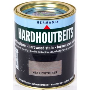 Hermadix hardhoutbeits, transparant, nr. 462 lichtgrijs, blik 0,75 liter