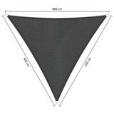 Shadow schaduwdoek, driehoek, afmeting 4 x 4 x 4 m - cool grey