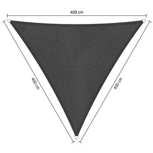 Shadow schaduwdoek, driehoek, afmeting 4 x 4 x 4 m - cool grey