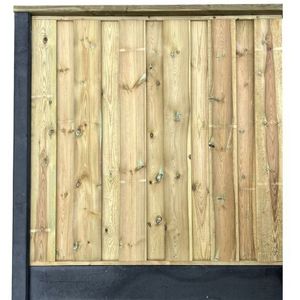 Hout beton schutting geïmp. dichtscherm | 210 cm hoog | glad | antraciet | 12x12 | per 1,9 m