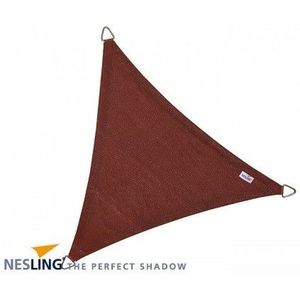 Nesling Coolfit schaduwdoek, driehoek, afmeting 3,6 x 3,6 x 3,6 m, terra