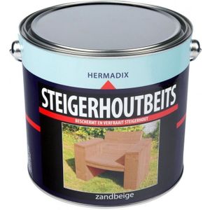 Hermadix steigerhoutbeits, transparant, zandbeige, blik 2,5 liter