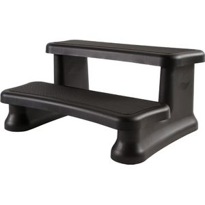 Spa SmartStep, kunststof 2-traps opstap, kleur black (past bij Beachcomber Ebony)