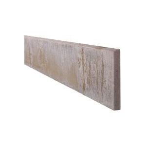 betonplaat afm. 184 x 26 cm, enkelzijdig glad, wit