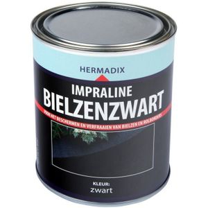 Hermadix impraline bielzenzwart, blik 0,75 liter