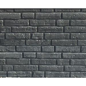betonplaat afm. 184x36 cm, dubbelzijdig klassieksteen motief, wit/grijs