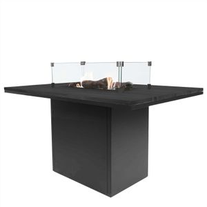 Cosi relax dining vuurtafel Cosiloft, afm. 120 x 80 x 67 cm, zwart met zwart blad