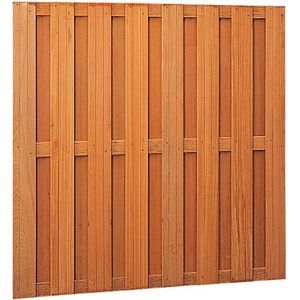 Tuinscherm, 15-planks, afm. 180 x 180 cm, hardhout