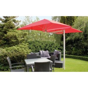 Umbrosa Paraflex parasol, vierkant, 190 cm, Premium Alba wit, showmodel