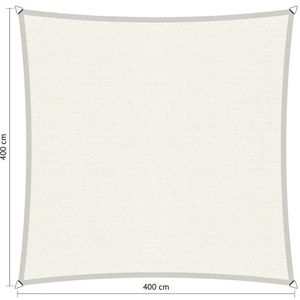 Shadow schaduwdoek, vierkant, afmeting 4 x 4 m - arctic white