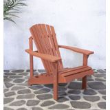 Adirondack relaxstoel, afm. 77 x 93 x 90 cm, grenen - terracotta