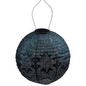 LUMIZ ronde lampion, Marrakesh, op zonne-energie, diam. 30 cm, petrol