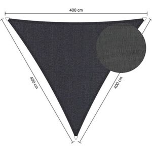 Shadow schaduwdoek, driehoek, afmeting 4 x 4 x 4 m - carbon black