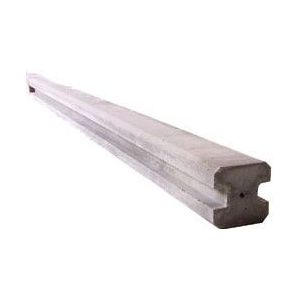 Beton hoekpaal 12 x 12 x 200 cm, glad, wit/grijs
