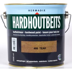 Hermadix hardhoutbeits, transparant, nr. 466 teak, blik 2,5 liter