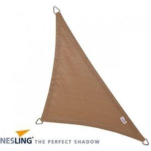 Nesling Coolfit schaduwdoek, driehoek met 90 graden hoek, afmeting 5 x 5 x 7,1 m, zand