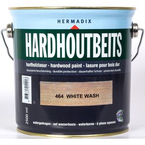 Hermadix hardhoutbeits, transparant, nr. 464 whitewash, blik 2,5 liter