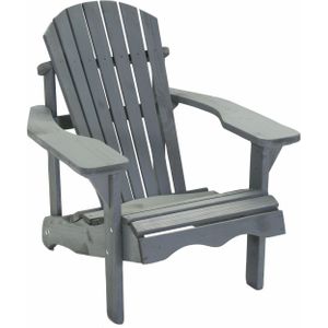 Adirondack relaxstoel, afm. 77 x 93 x 90 cm, grenen - grijs, showmodel