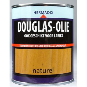 Hermadix douglas olie, transparant, naturel, blik 0,75 liter