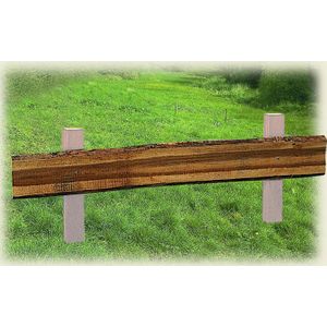 Geïmpregneerde plank - onbekant - afm. ± 2x 12-25 - lengte 400 cm