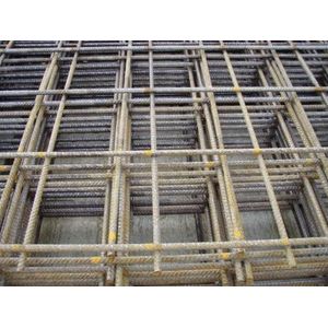 Betonijzermat - Blank staal (roest) - maas 15x15 cm - afm. 200 x 300 cm