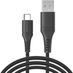 iMoshion USB-C naar USB kabel voor de Samsung Galaxy S10 Plus - Gevlochten textiel - 3 meter - Zwart