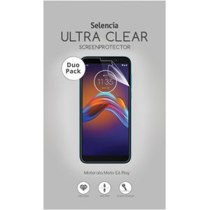 Selencia Duo Pack Ultra Clear Screenprotector voor de Motorola Moto E6 Play