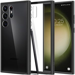Spigen Ultra Hybrid Backcover voor de Samsung Galaxy S23 Ultra - Zwart