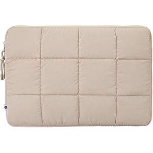 Selencia Puffy Laptop hoes 15-16 inch - Laptopsleeve - Beige