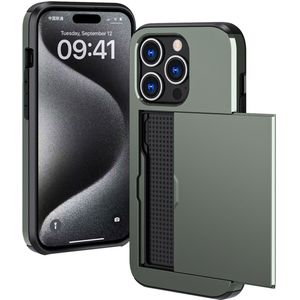 imoshion Backcover met pasjeshouder voor de iPhone 15 Pro - Donkergroen
