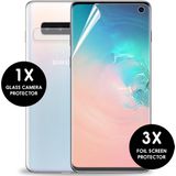 iMoshion Screenprotector Folie 3 Pack + Camera Protector Glas voor de Samsung Galaxy S10